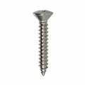 Hillman Sheet Metal Screw, #8 x 1 in, Stainless Steel Oval Head Phillips Drive 58980